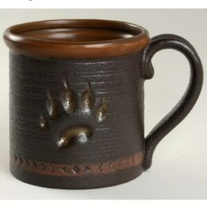 Set of 2, Maskwa Ridge Bear Paw Mugs.